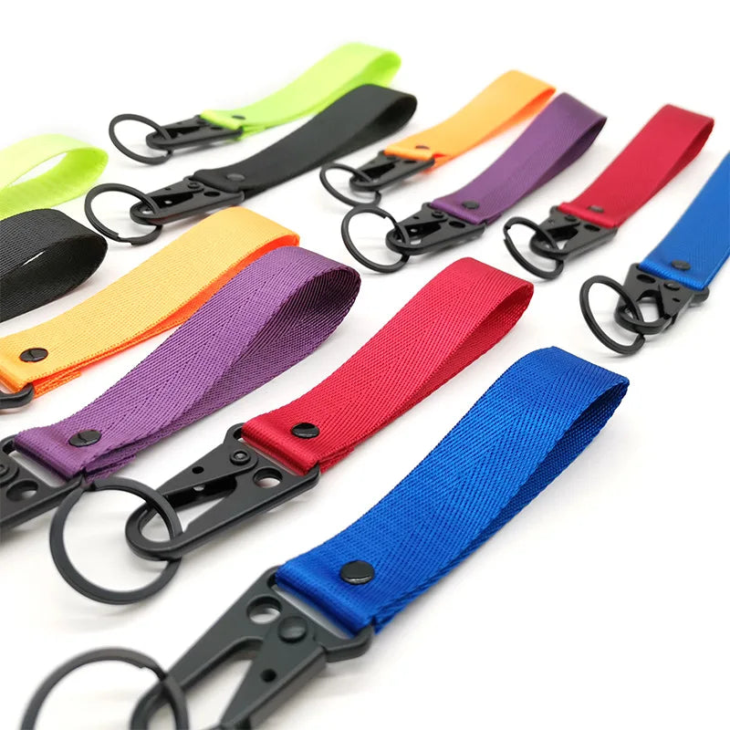 Personalisierter Schlüsselanhänger fürs Handgelenk – Mit eigenem Text oder Logo | Lanyard mit Clip für Auto & Motorrad, Unisex Design Kaufschwan®