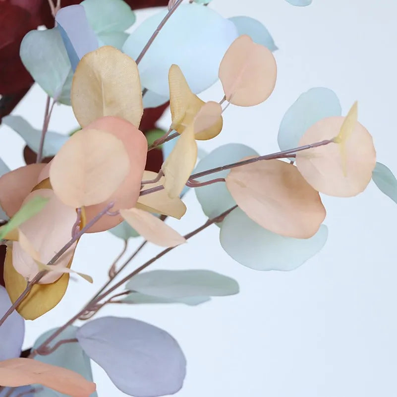Rosa Eukalyptusblätter Künstliche Pflanzen – Dekorative Kunstblätter für Blumenwand, Hochzeit & Weihnachtsdekoration | Wohnaccessoires & Blumengestecke Kaufschwan®
