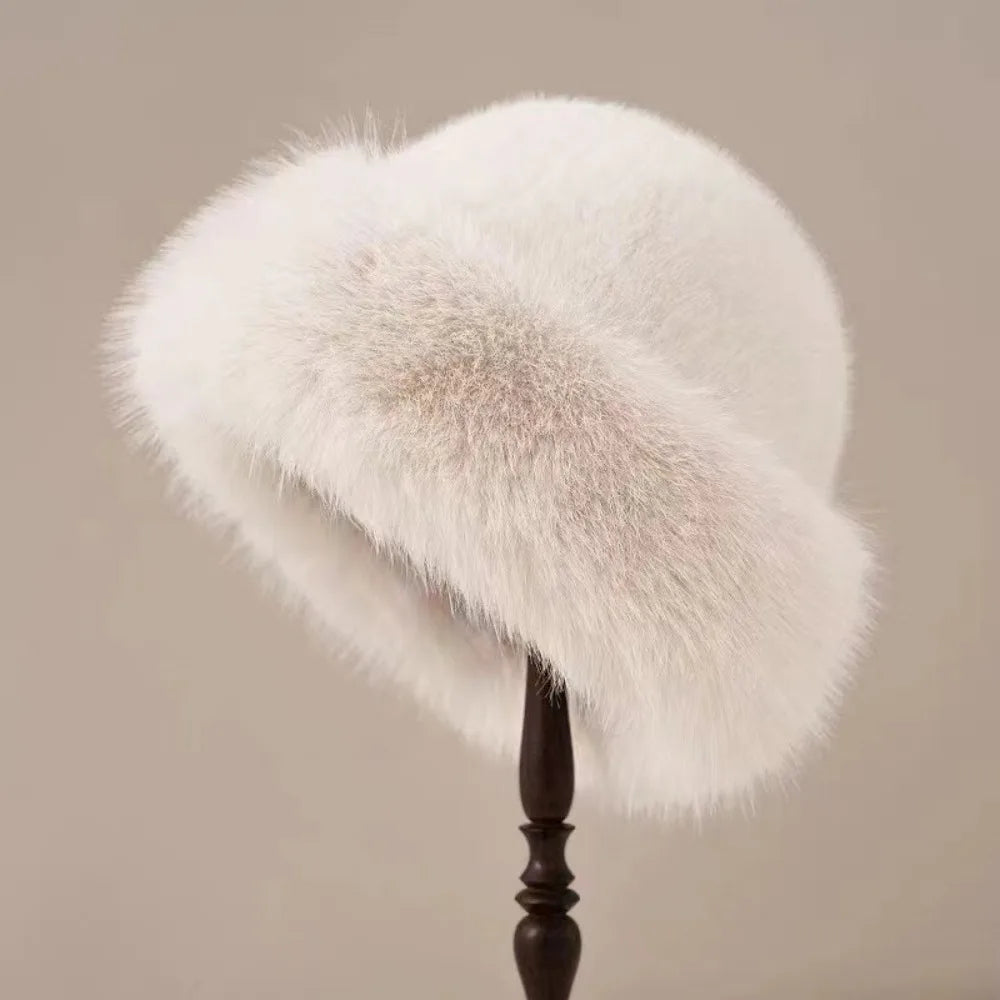 Damen Flauschige Mütze – Warme Wintermütze | Plüsch Mütze für Kalte Schneetage Kaufschwan®