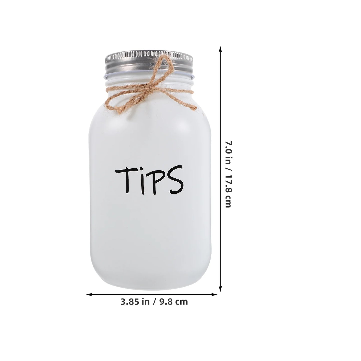Tips/Trinkgeld Glas Sparschwein – Trinkgeldkasse - Geldspar Glas für Zuhause und Büro Kaufschwan®
