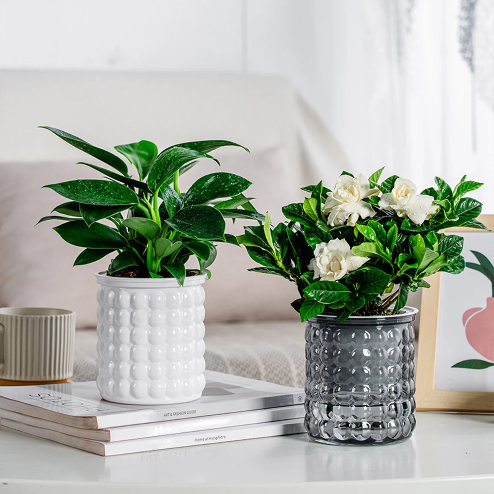 Selbstbewässernder Blumentopf aus Kunststoff – Doppellagiger Pflanztopf mit Wasserspeicher Kaufschwan®
