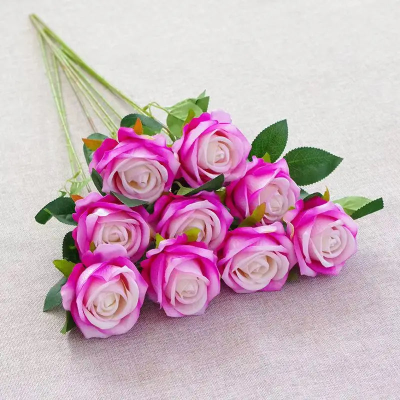1/5/10/20 Stück Künstliche Rosen – Realistische Seidenrosen füar Hochzeit & Wohndekoration | Eleganter Rosenstrauß aus Kunstblumen Kaufschwan®
