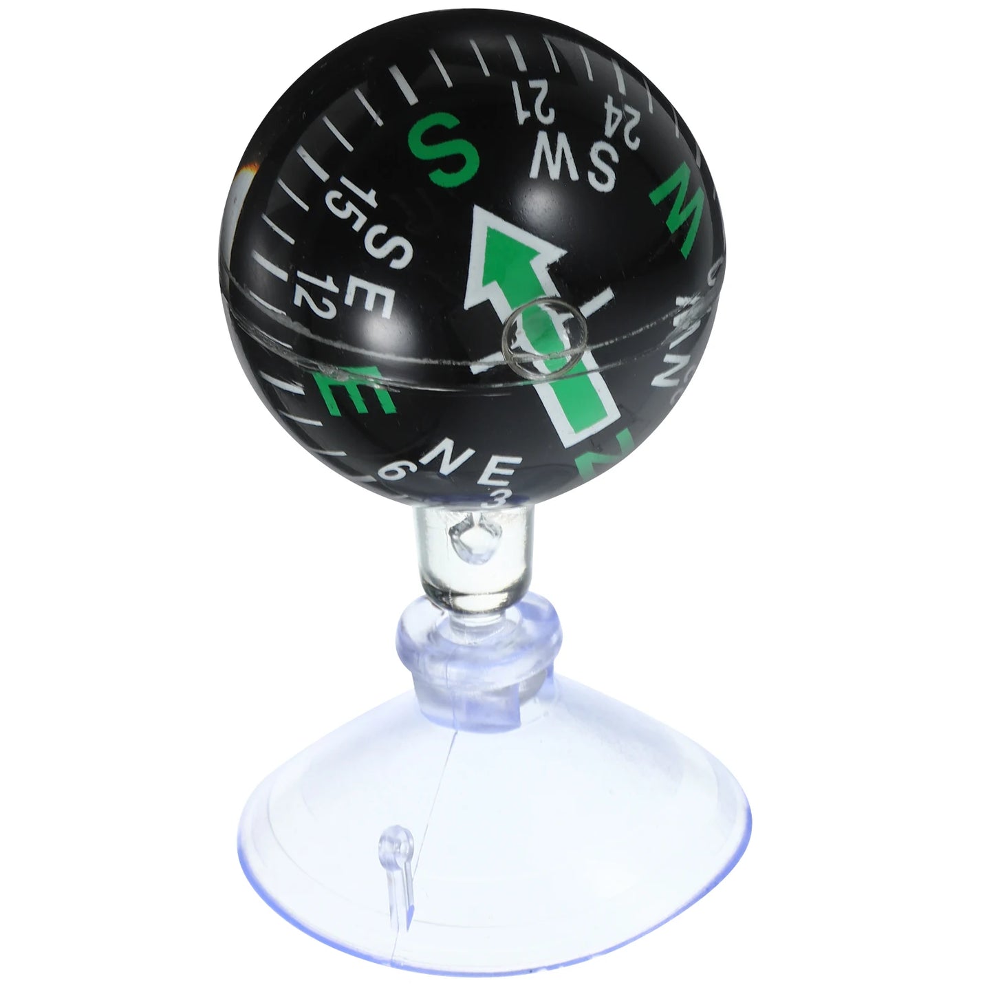 38mm Auto-Armaturenbrett Kompass – Sphärischer Kompass mit Saugnapf für Autos, Boote & Marinefahrzeuge Kaufschwan®