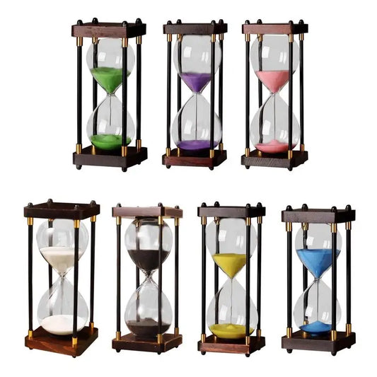 Retro Sanduhr aus Glas – 60 Minuten Borosilikat Timer für Schreibtisch Dekor, Spiele & Unterricht Kaufschwan®