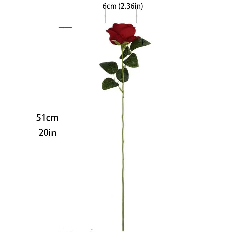 1/5/10/20 Stück Künstliche Rosen – Realistische Seidenrosen füar Hochzeit & Wohndekoration | Eleganter Rosenstrauß aus Kunstblumen
