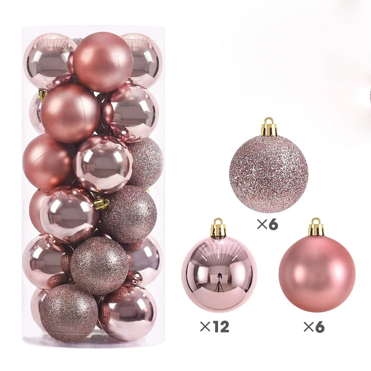 24 Stück 4CM Weihnachtskugeln – Bruchsichere Baumdekoration | Hängende Christbaumkugeln für Zuhause & Festliche Anlässe Kaufschwan®