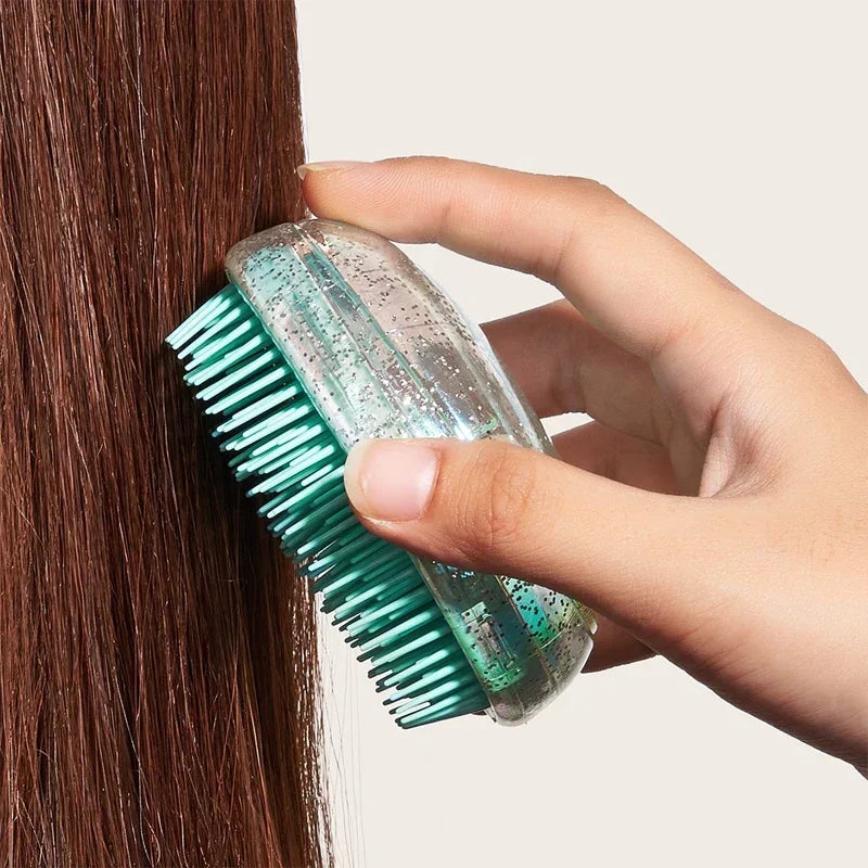 Kleiner Tragbarer Ei-Kamm – Sternenhimmel Design | Antiverknotungs-Haarbürste für Kinder, Reisen & Edge-Styling Kaufschwan®
