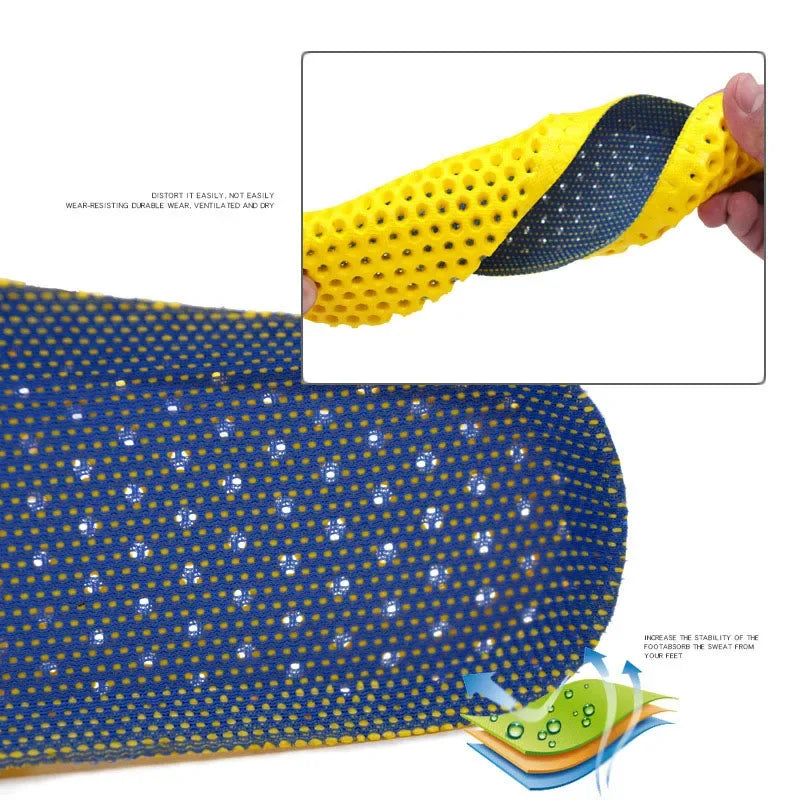 Weiche Memory Einlegesohlen | Atmungsaktive Mesh Sporteinlagen für Damen & Herren | Dämpfung & Fußgewölbeunterstützung Kaufschwan®