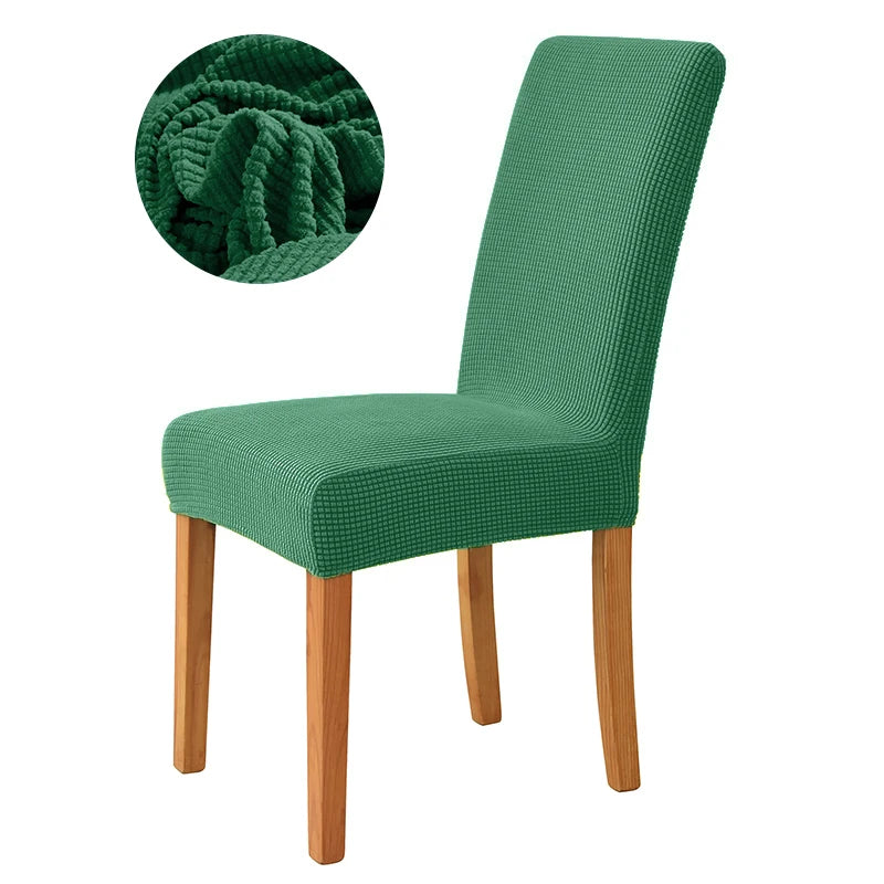 Elastischer Esszimmer Stuhlbezug – Dehnbarer Dicker Jacquard Küchenstuhl Überzug für Esszimmer, Hotel, Hochzeit & Bankett