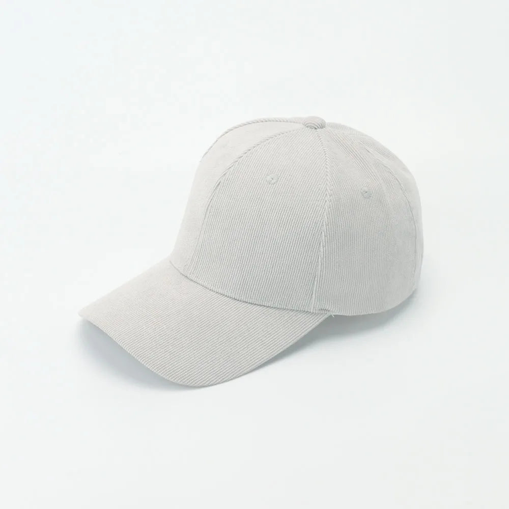 Corduroy Baseballkappe | Damen Retro Einfarbige Baseballcap | Herbst Winter Hüte für Herren & Damen | Unisex Freizeit Gebogener Schirm Kaufschwan®