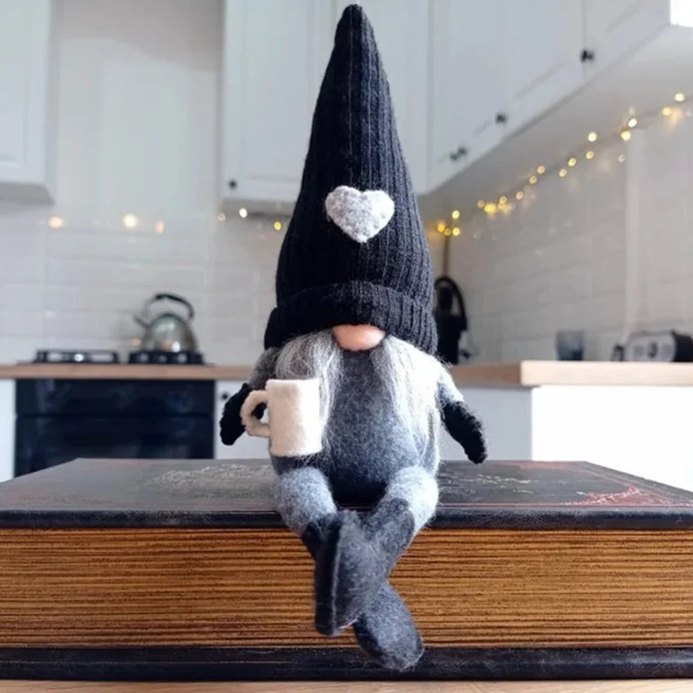 Wichtel Puppen – Gestrickte Plüsch-Dekoration | Für Weihnachten, Küche & Kaffeebar Kaufschwan®