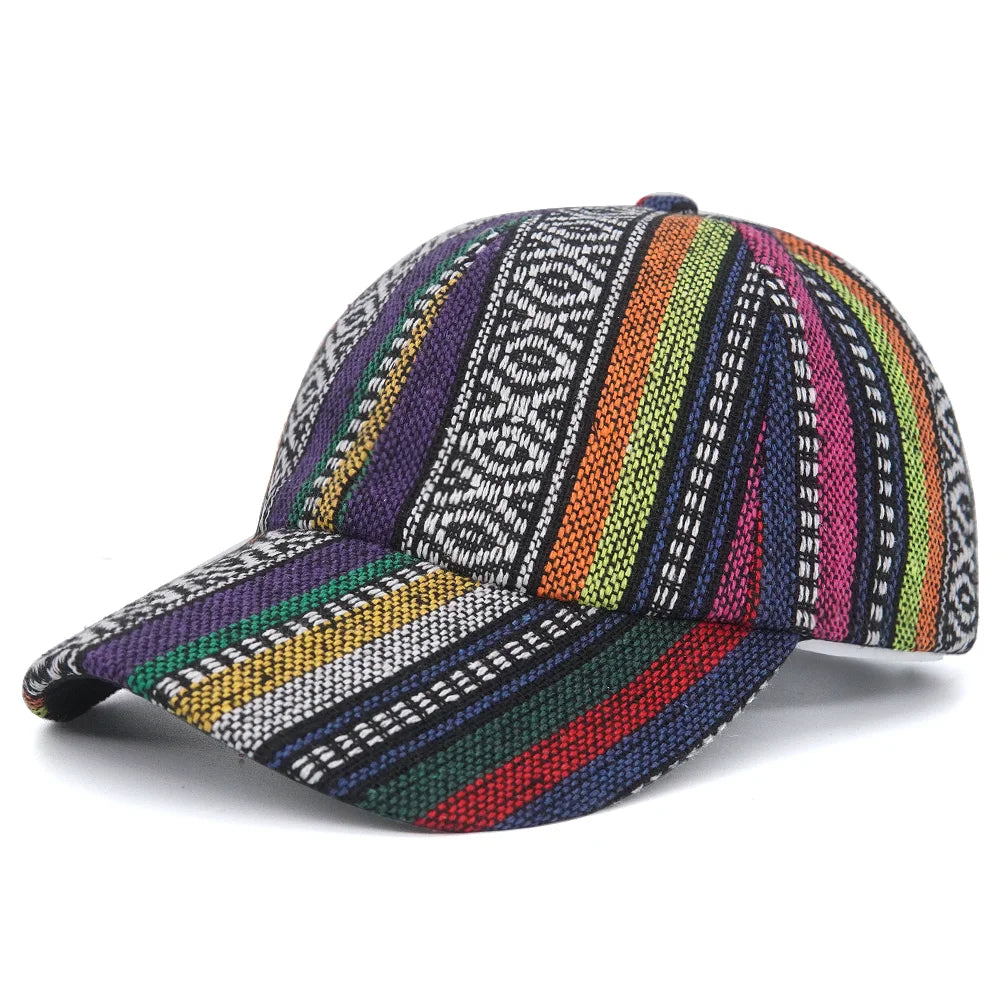 Bohemia Print Baseballkappe | Damen & Herren Boho Stil Baseballcap | Baumwolle Verstellbar Snapback Outdoor Cap Kaufschwan® Style 4