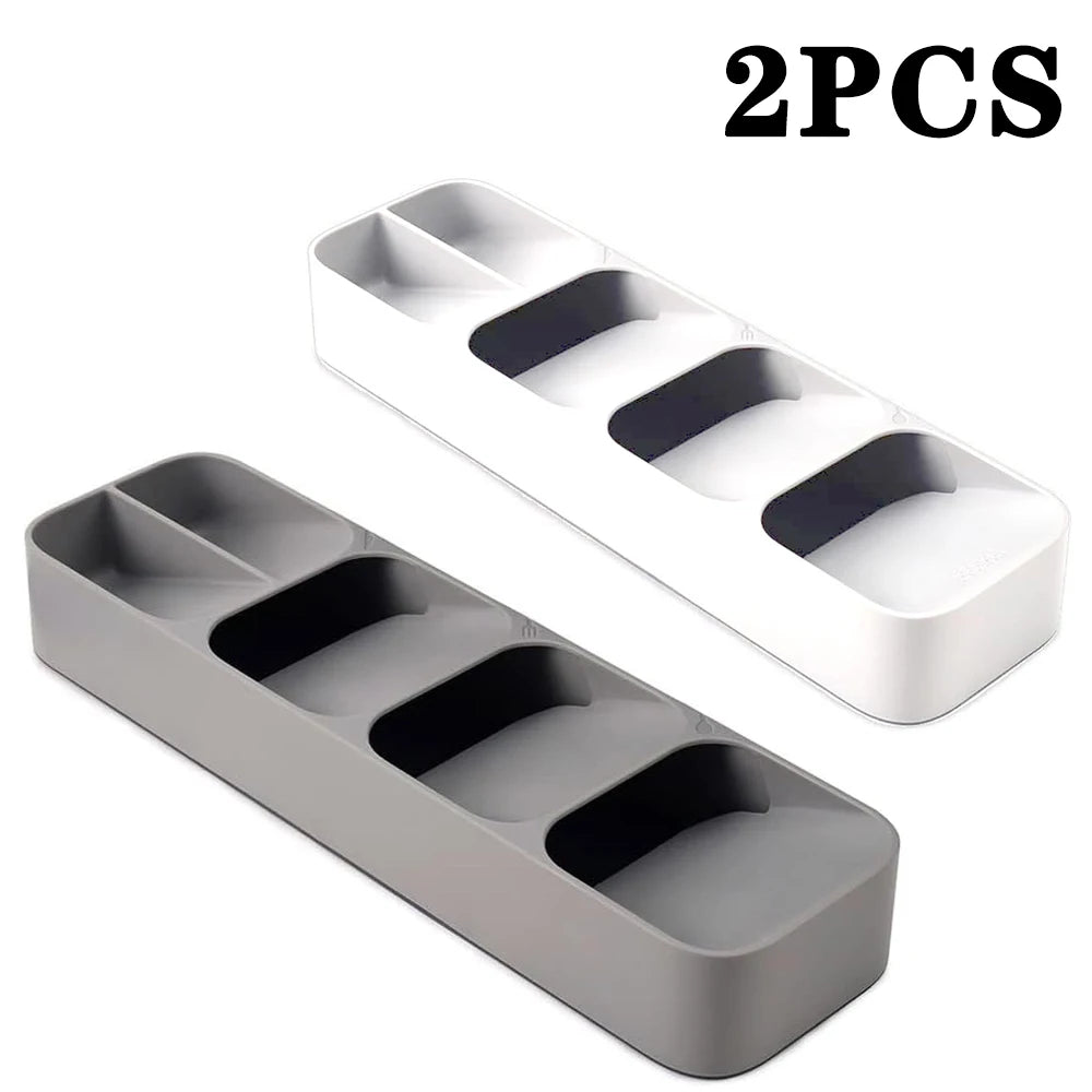 Multifunktionale Besteck Aufbewahrungsschale – Fächer Organizer für Gabeln & Löffel | Küchen Schubladen Sortierbox Kaufschwan® 2er Set