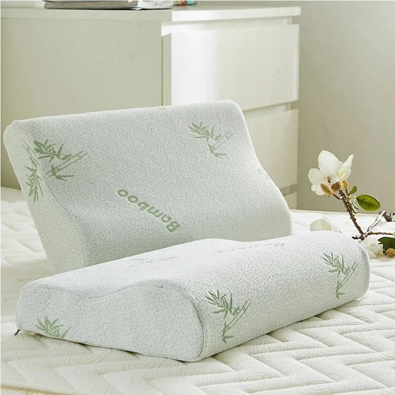 Bambusfaser Memory Foam Kissen 50×30cm – Orthopädisches Nackenkissen zur Schmerzlinderung & Für Gesunden Schlaf Kaufschwan® 40x25x5cm