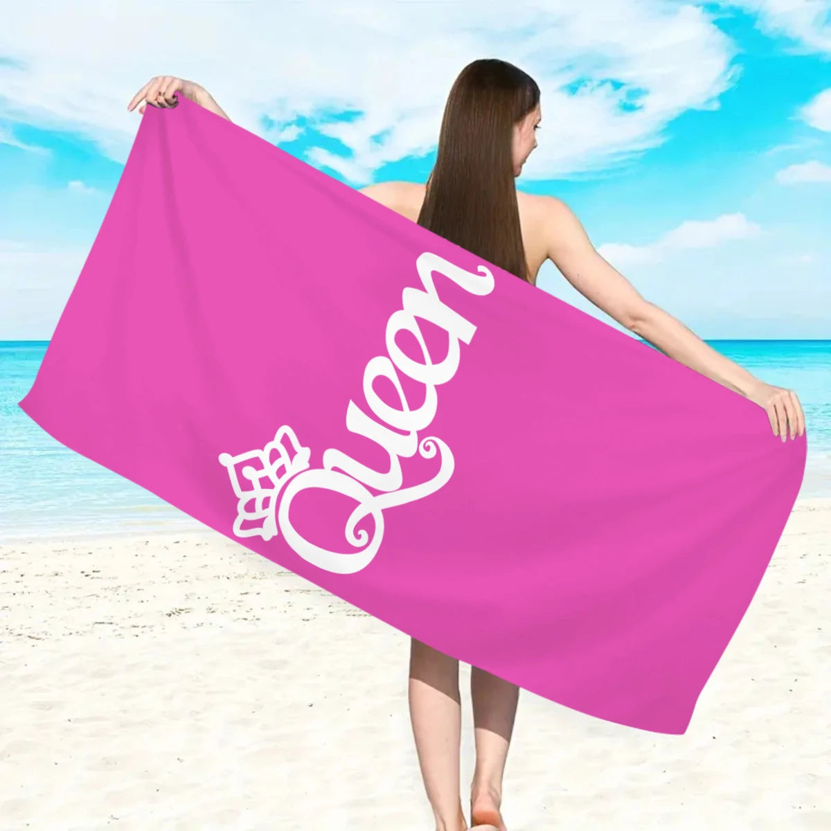King & Queen Strandtücher – Schnell Trocknende Ultrafeine Mikrofaser Handtücher | Saugfähige Stranddecken für Schwimmen & Reisen Kaufschwan®