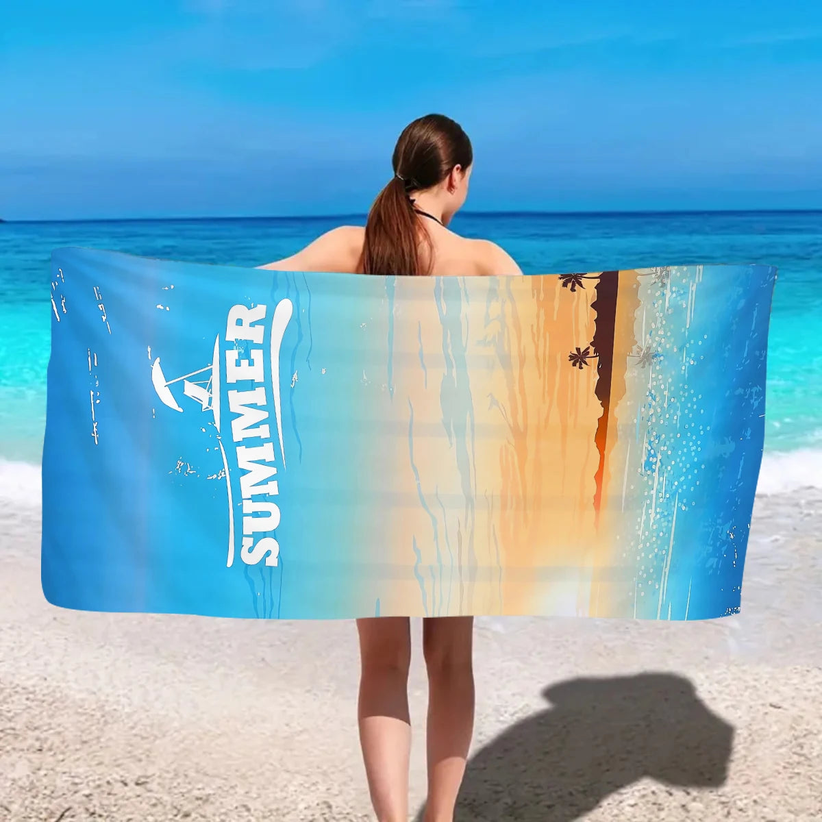 Ultrafeines Mikrofaser Schnell Trocknendes Strandtuch – Saugfähiges Handtuch für Sport, Schwimmen & Duschräume Kaufschwan®