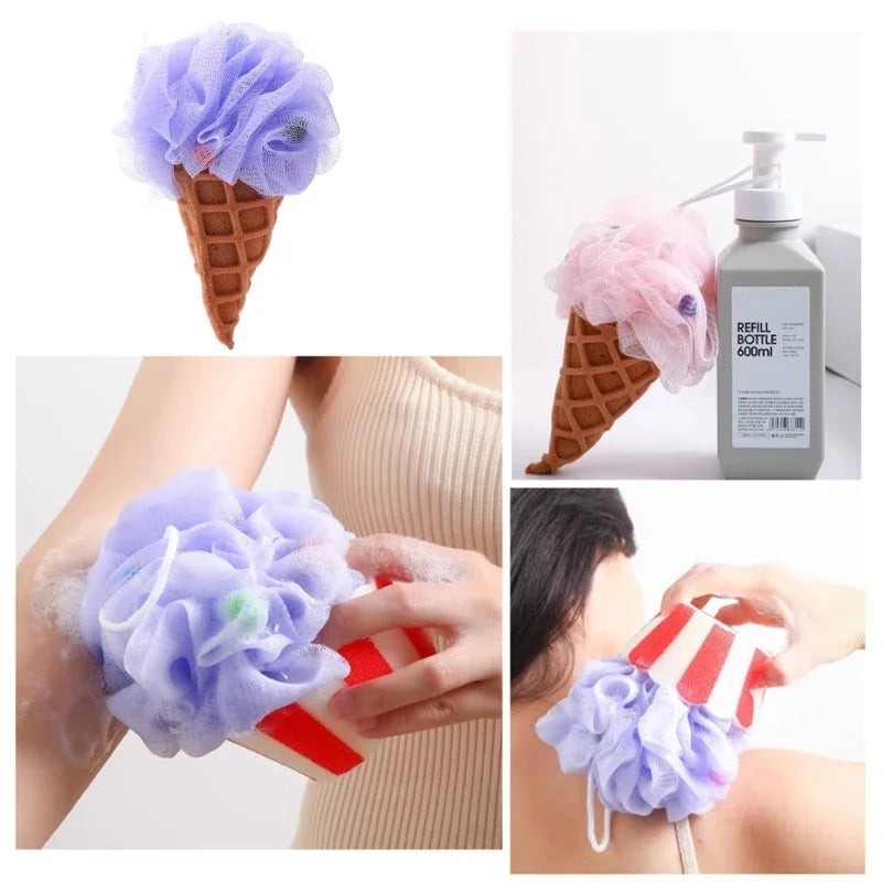 Eiscreme Körper Schwamm – Regenbogen Mesh Bade- & Dusch Peeling Puff Kaufschwan®