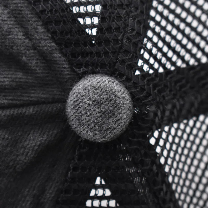 Washed Cotton Mesh Baseballkappe | Vintage Ripped Leichte Baseballcap für Herren & Damen | Atmungsaktive Frühlings- & Sommermode Kaufschwan®