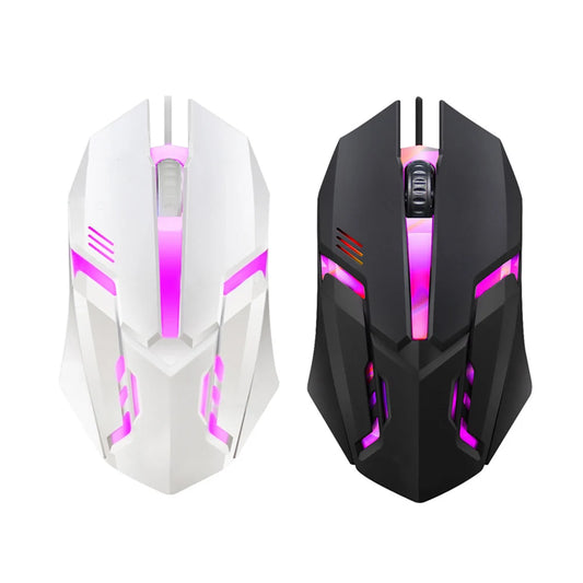 E-Sports USB Kabel Gaming Maus – Bunte LED Optische Maus 5000 DPI | Kabelgebundene Gamer Maus für Desktop, Laptop & PC Kaufschwan®