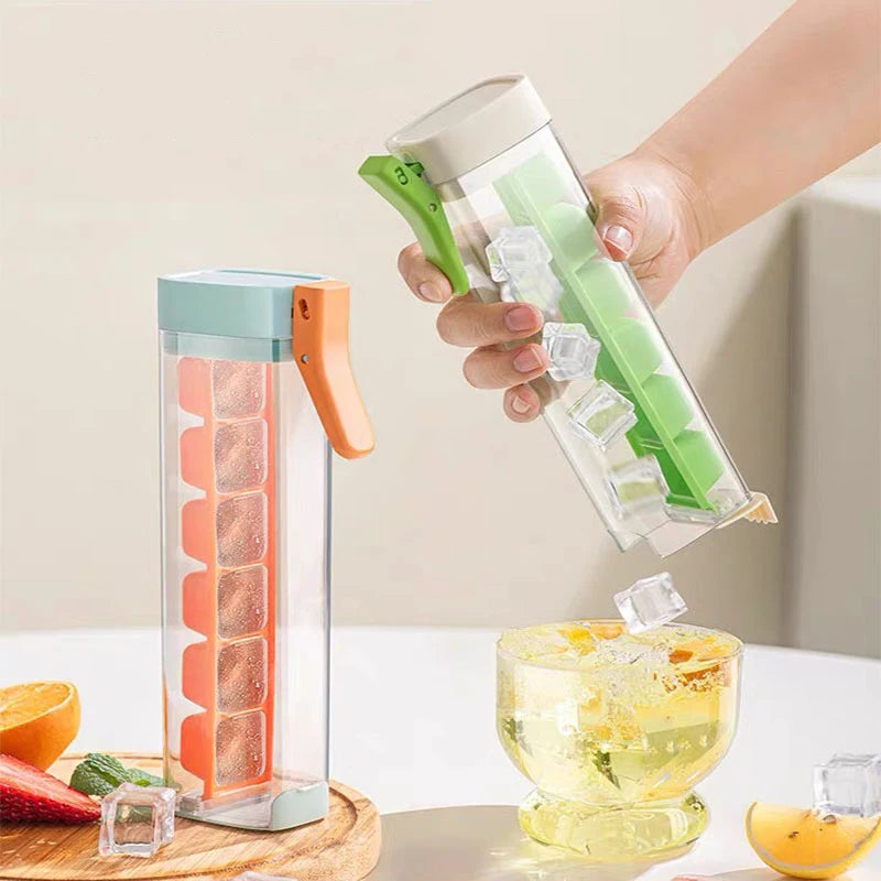 Einhändig Drückbare Eiswürfelform – Mit Aufbewahrungsbox für kalte Getränke Kaufschwan®