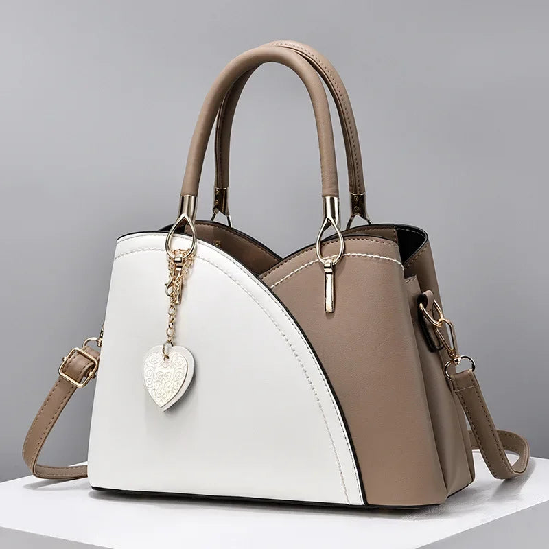 Trendige Damenhandtasche im Farbblock Design – Saison Bestseller Schulter- & Crossbody Tasche | Große Modische Pendler Tasche Kaufschwan®