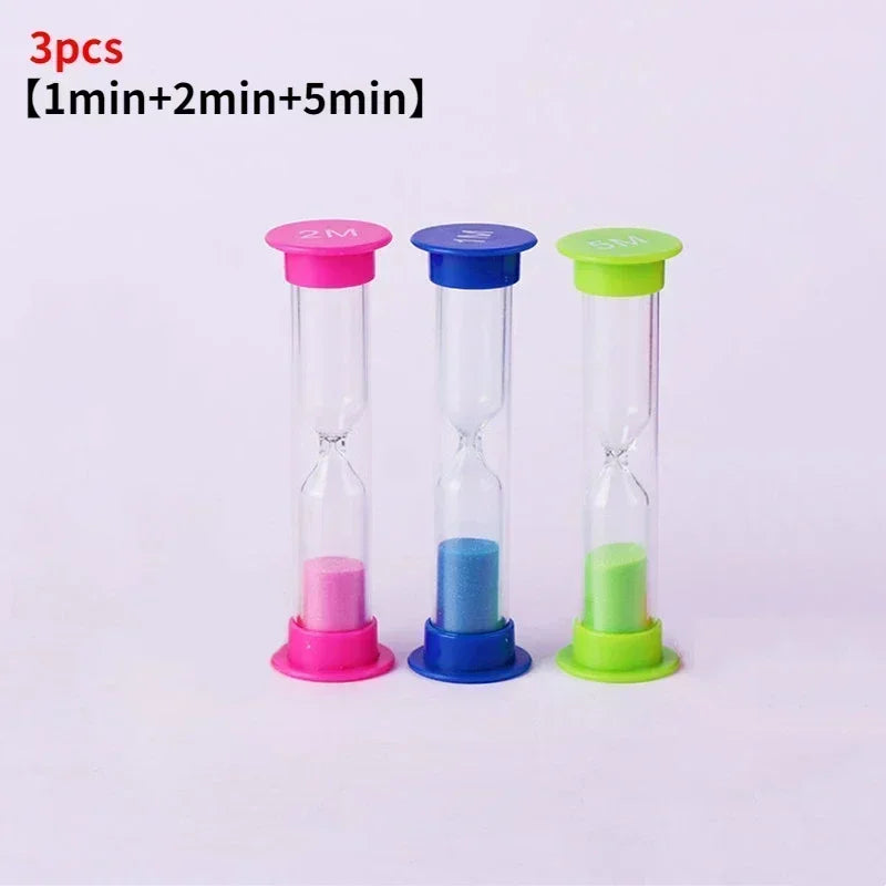 Bunte Kunststoff Sanduhr – Dekorativer Kinder Timer für Zuhause, Kindergarten & Garten Kaufschwan® 3er Set