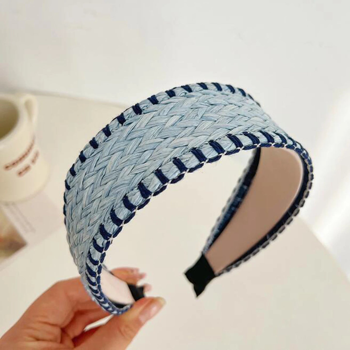 Strohgeflochtener Haarreif – Modischer Sommer-Turban-Haarreifen für Damen | Leichtes Haaraccessoire für Erwachsene Kaufschwan®