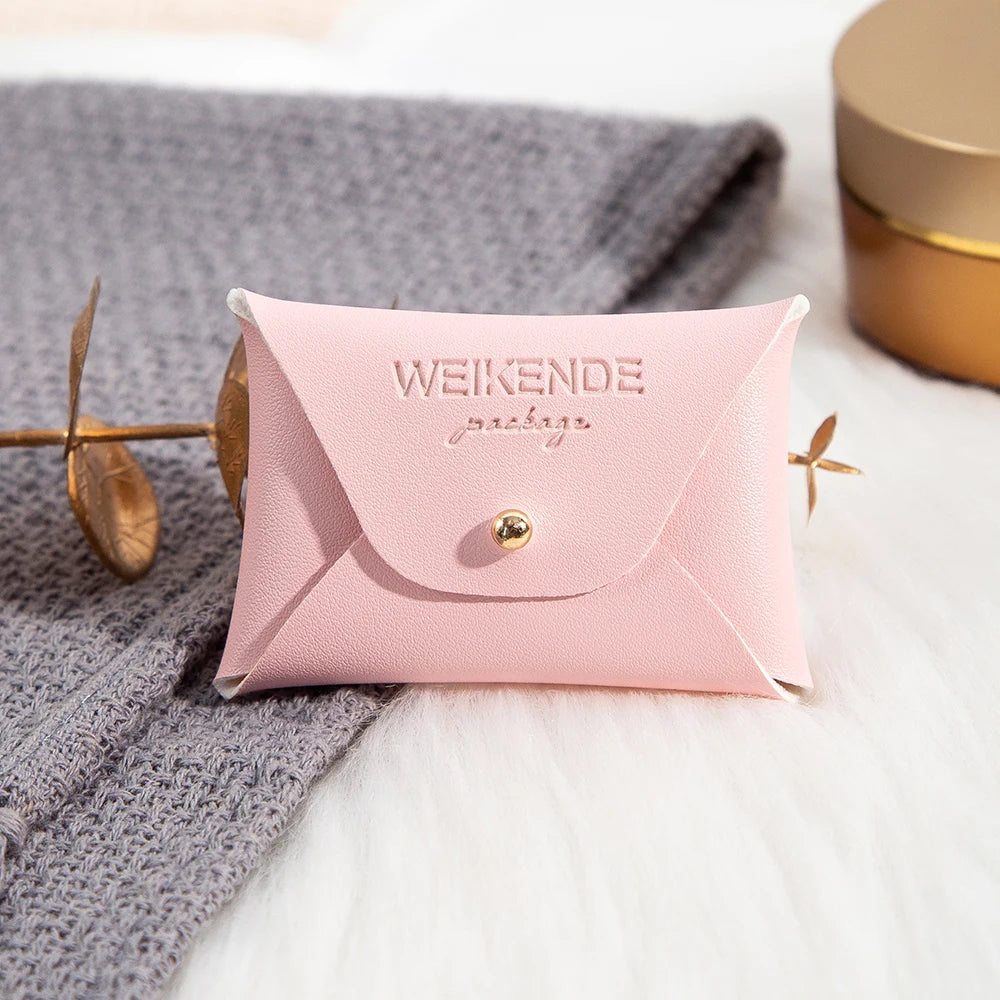100 Stück Silberne Schmuckbeutel mit Logo – 10x7cm Lederbeutel mit Kordelzug | Für Ohrringe, Ringe, Halsketten, Münzen & Schlüsselanhänger Kaufschwan® Rosa 10x7cm