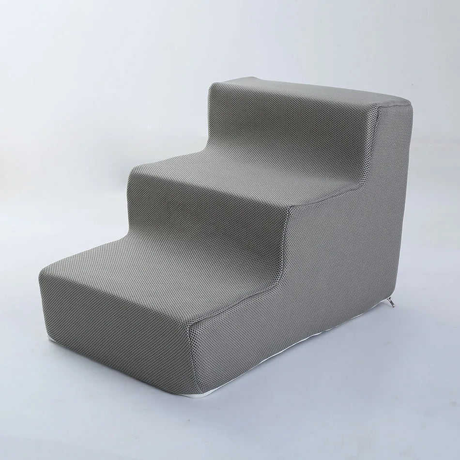 3-Stufen Haustiertreppe – Rutschfeste Abnehmbare Hunde- & Katzenleiter für Bett und Sofa Kaufschwan®