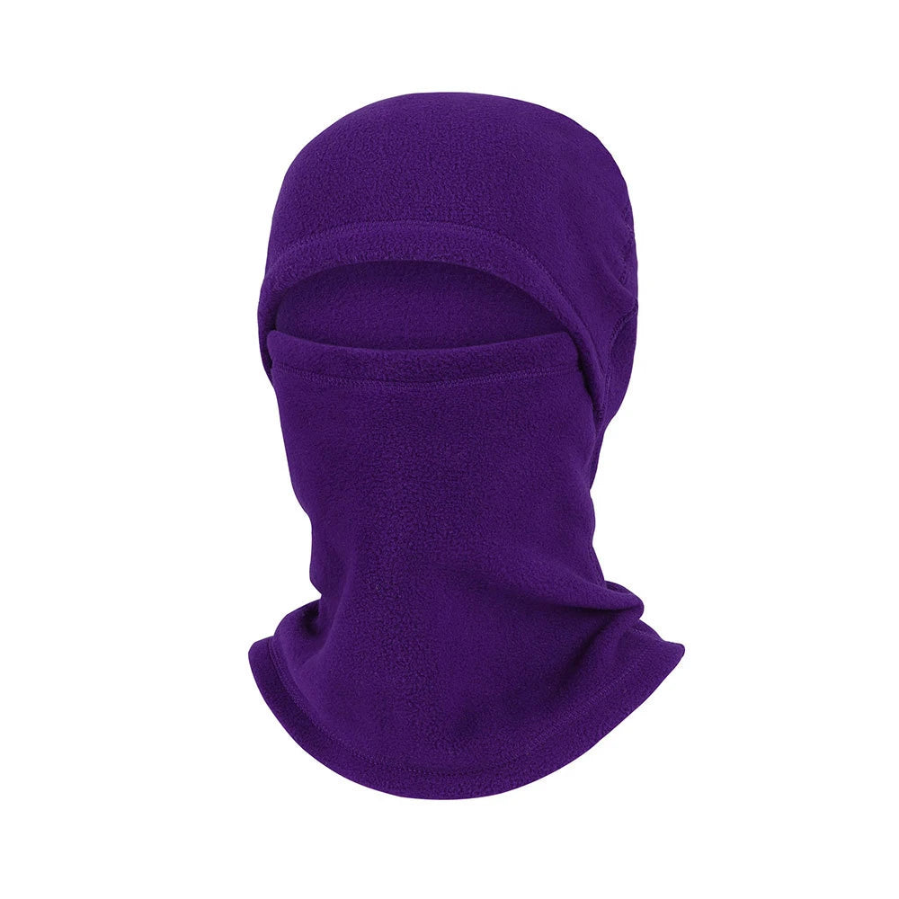 Vollgesichts-Balaclava – Winter Thermo-Fleece-Maske | Motorrad, Fahrrad & Sport Lauf Sturmhaube mit Halswärmer Kaufschwan® Lila
