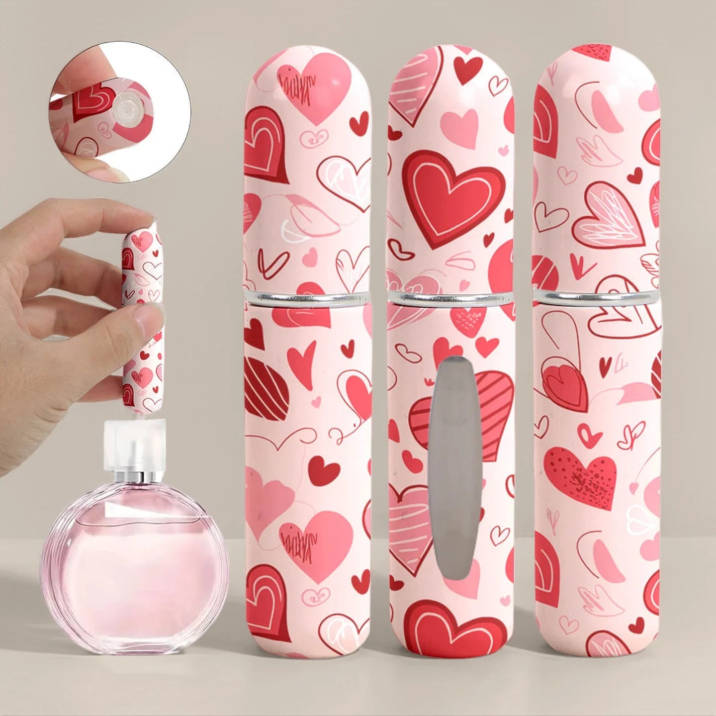 5ml Nachfüllbare Parfümflaschen – Blumenmuster Mini Reise Zerstäuber | Tragbarer Taschen-Parfümspender für Damen Kaufschwan®