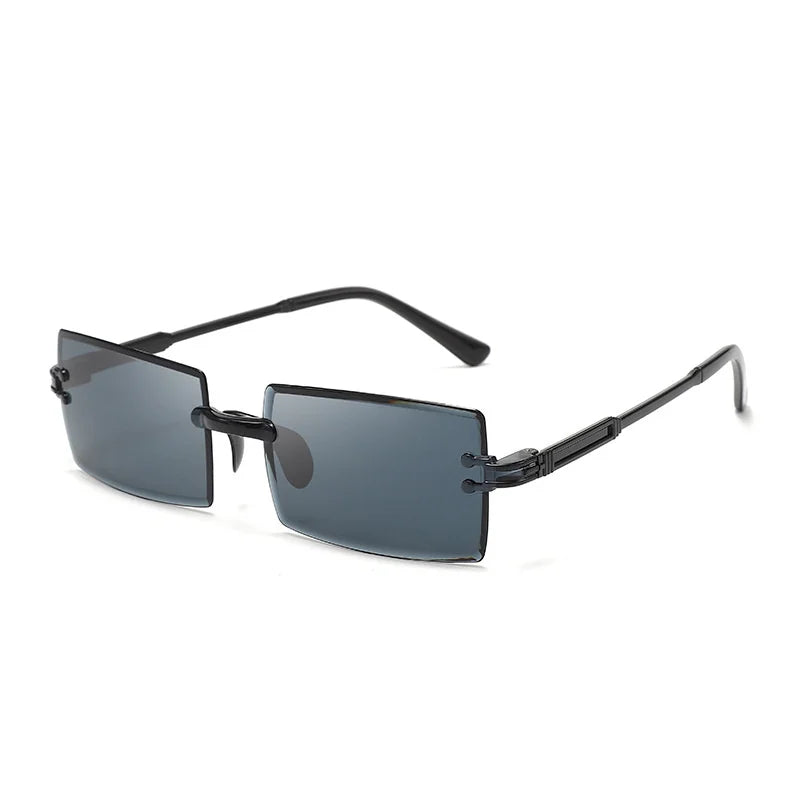 Modische randlose rechteckige Sonnenbrille – Bunte Sonnenbrille mit UV400-Schutz für Damen, ideal für Sommer, Freizeit im Freien und Reisen Kaufschwan®
