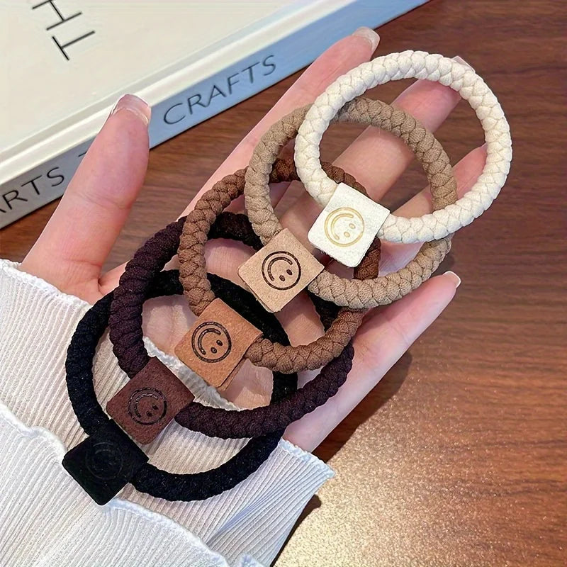 5 Stück Gedrehte Haargummis | Weiche Hoch-Elastische Haarbänder | Vielseitige Ponytail-Scrunchies für Damen & Mädchen Kaufschwan® 5er Set