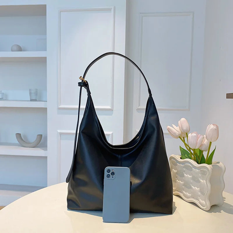 Große Damen Tote Tasche für Eine Schulter – Lässige & Vielseitige Crossbody Handtasche | Modische Schlichte City Tasche