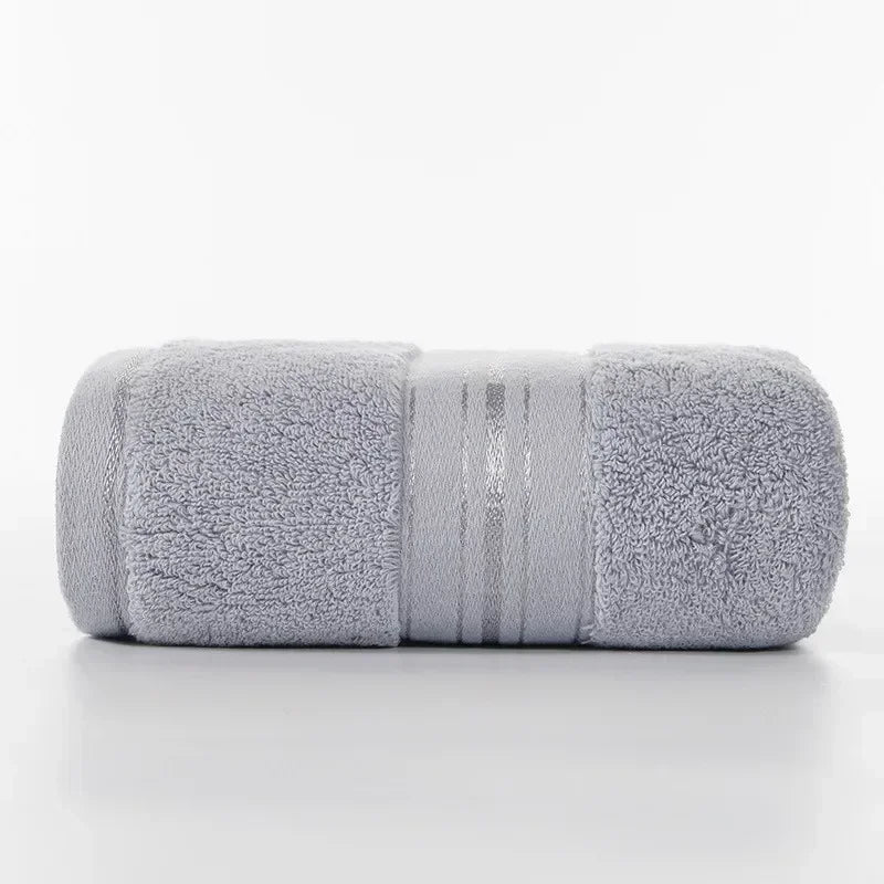 Reine Baumwolle Mikrofaser Handtuch – Weich, Saugfähig & Fusselfrei | Gesicht & Badezimmer Handtücher für Erwachsene, Damen & Herren Kaufschwan® Hellgrau 35x75cm 1 Stück