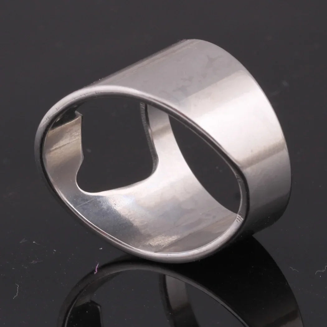 Flaschenöffner Ring – Edelstahl Finger Ring Bieröffner Gadget Kaufschwan®