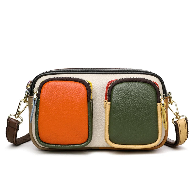 Hochwertige Leder Messenger Bag – Luxus Damen Schulter Handtasche mit Mehreren Fächern & Modische Geldbörse Kaufschwan®