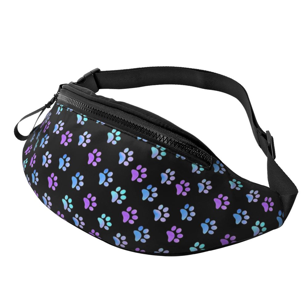 Hundepfoten Muster Gürteltasche – Unisex Crossbody Hüfttasche | Reisetasche für Handy & Geldbörse Damen & Herren Kaufschwan®