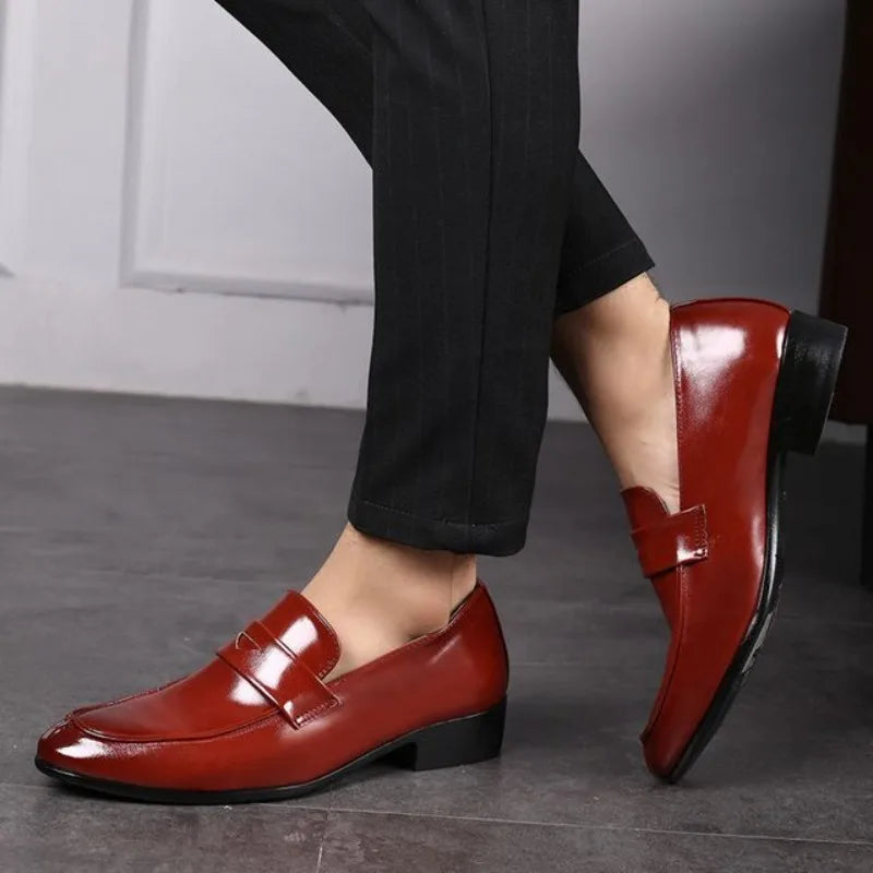 Herren Business-Loafer mit Spitze – Elegante Slip-On Lederschuhe | Formelle Freizeitschuhe Kaufschwan®
