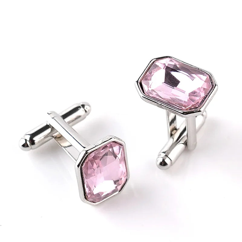 Herren Manschettenknöpfe in Luxusfarben – Blau, Rot, Pink & Silber | Elegante Accessoires für Hemd, Anzug & Hochzeit Kaufschwan® Rosa