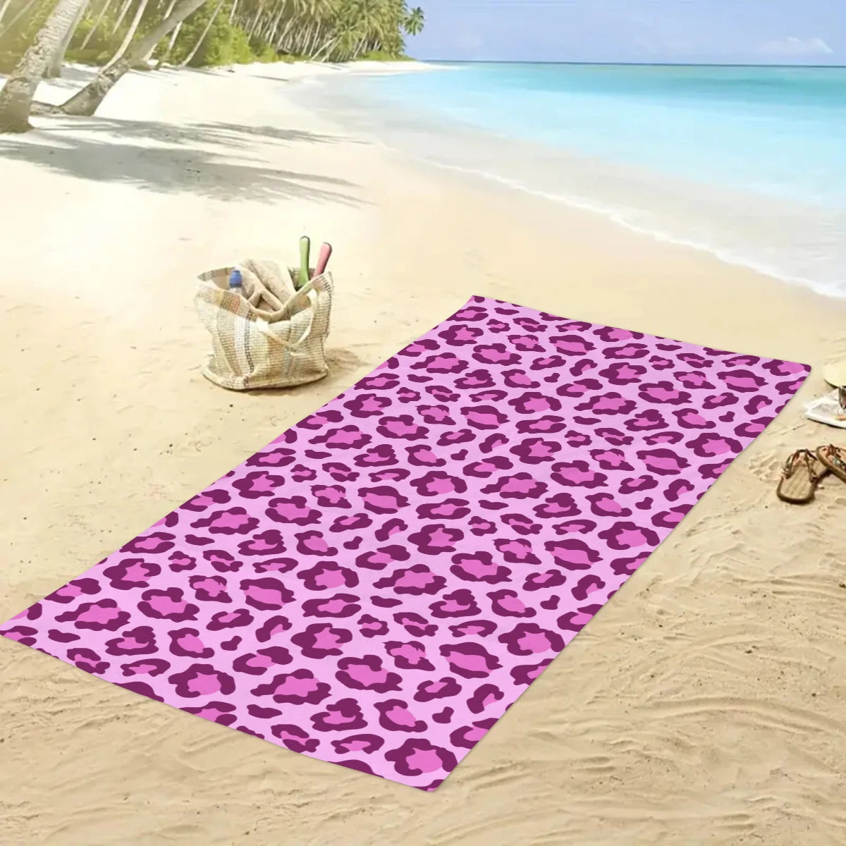 Modisches Strandtuch mit Leopardenmuster – Schnell Trocknend & Saugfähig | Multifunktionales Mikrofaser Handtuch für Sport, Schwimmen & Yoga Kaufschwan®