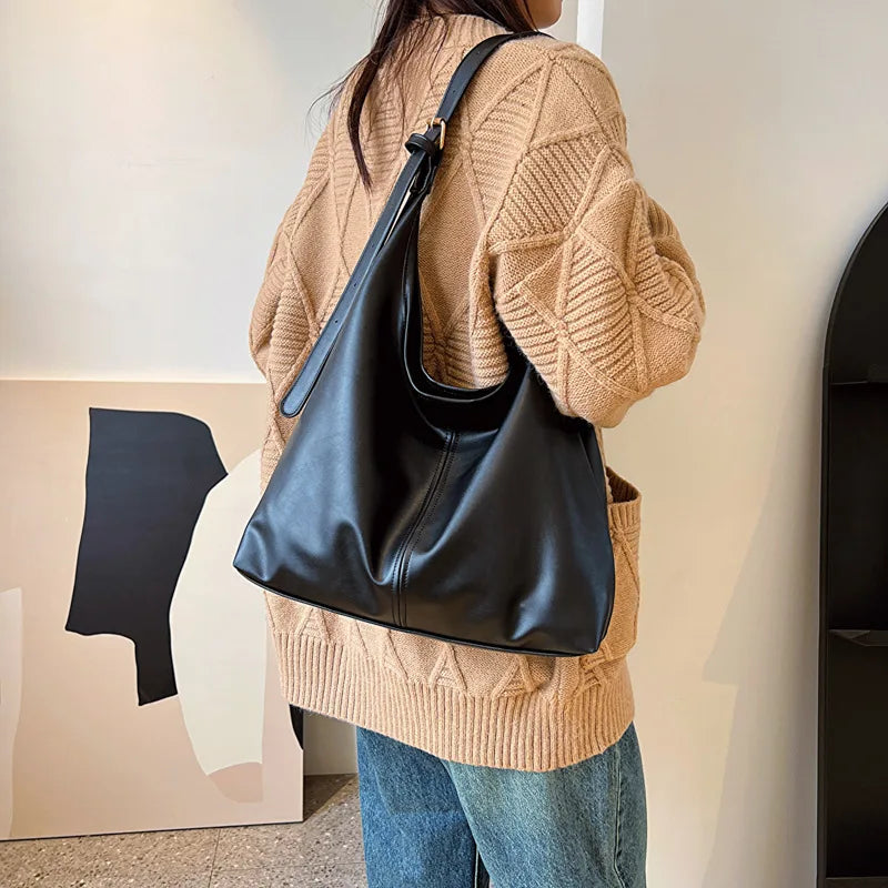 Große Damen Tote Tasche für Eine Schulter – Lässige & Vielseitige Crossbody Handtasche | Modische Schlichte City Tasche Kaufschwan®