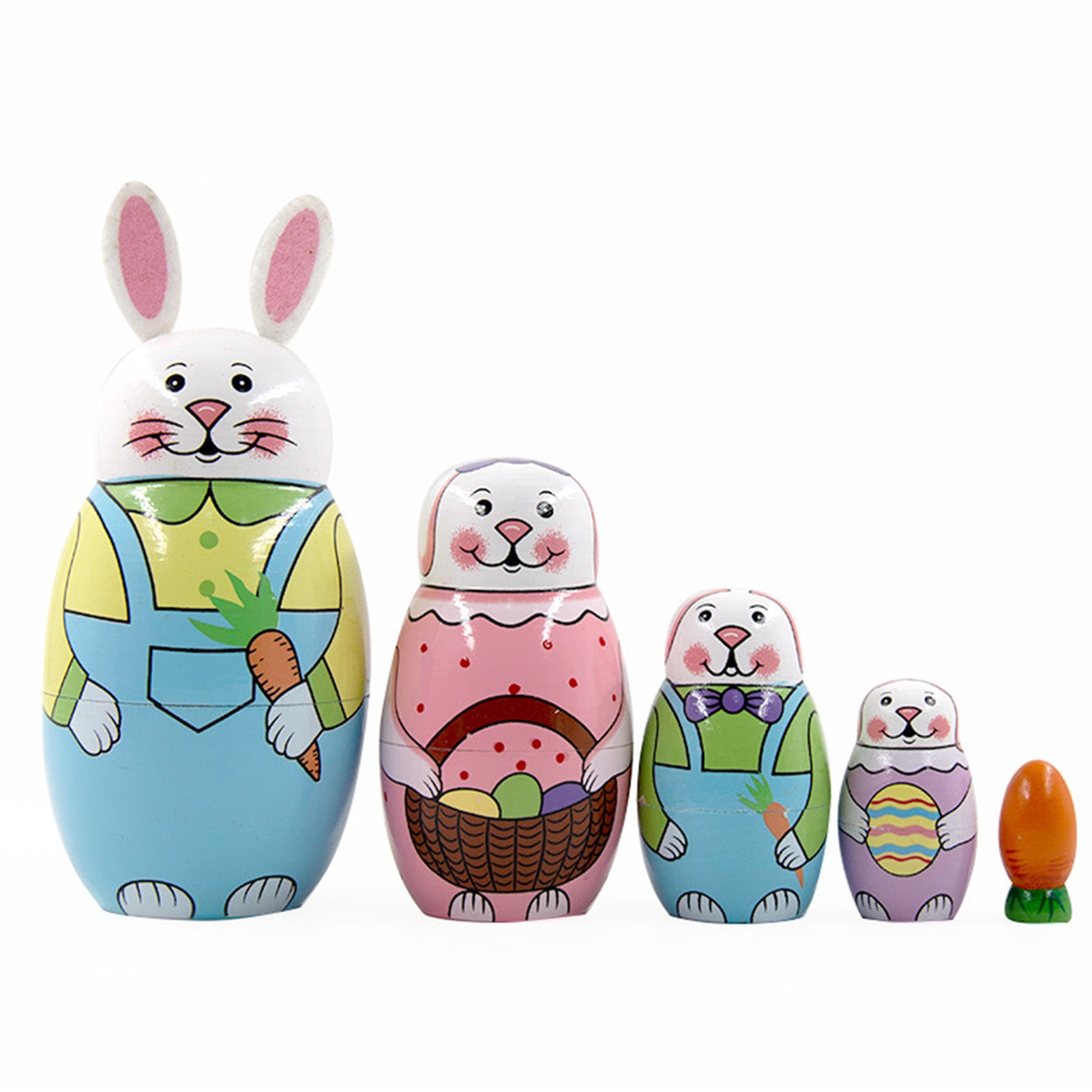 Holz Häschen Matrjoschka – Russische Nestpuppen für Kinder | Oster- & Geburtstagsgeschenk Kaufschwan®