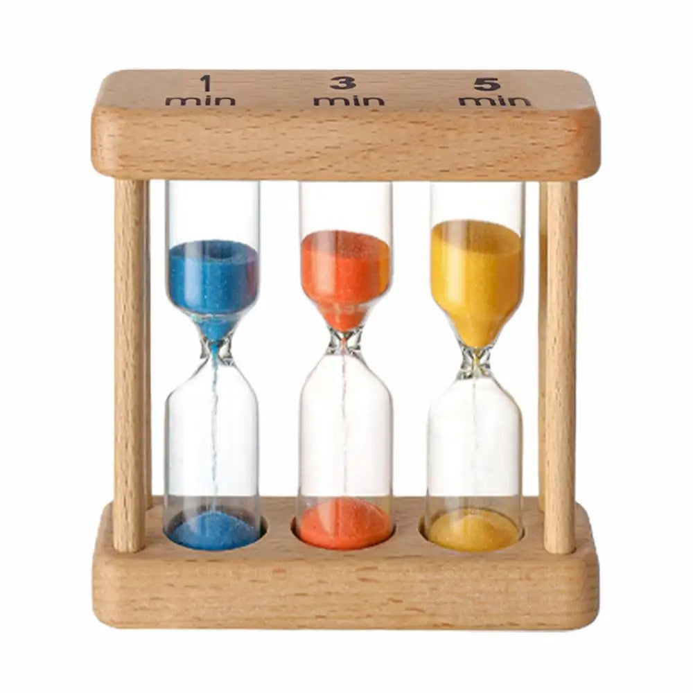 Holz Sanduhr Set – Multifunktionaler Sand Timer für Küche, Unterricht, Sport & Home Office Dekoration Kaufschwan®