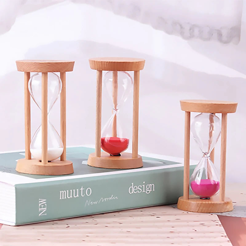 Holz Sanduhr Timer – Kreative Schreibtisch Dekoration & Moderne Wohn Sanduhr Geschenkidee Kaufschwan®