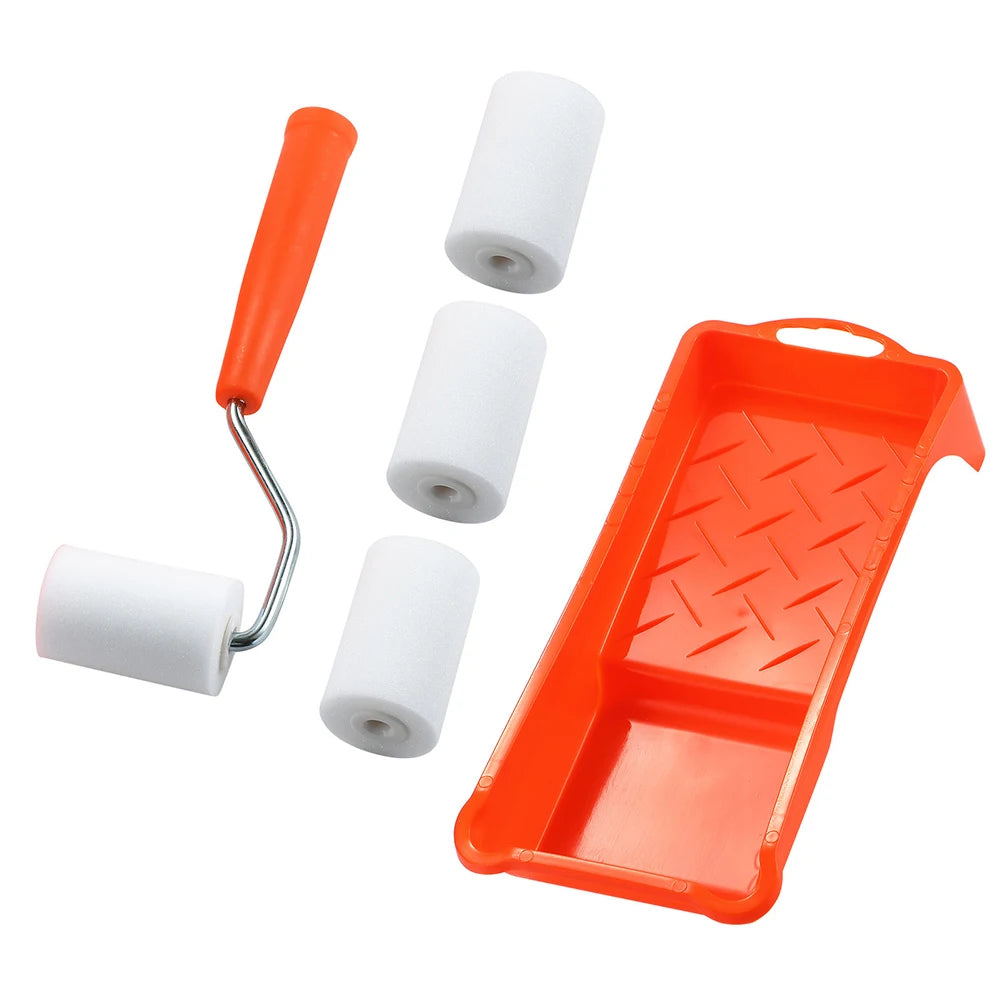 Kleines Farbroller Set – Hochdichter Schaumstoff Roller mit Farbwanne und Einsatz Kaufschwan®
