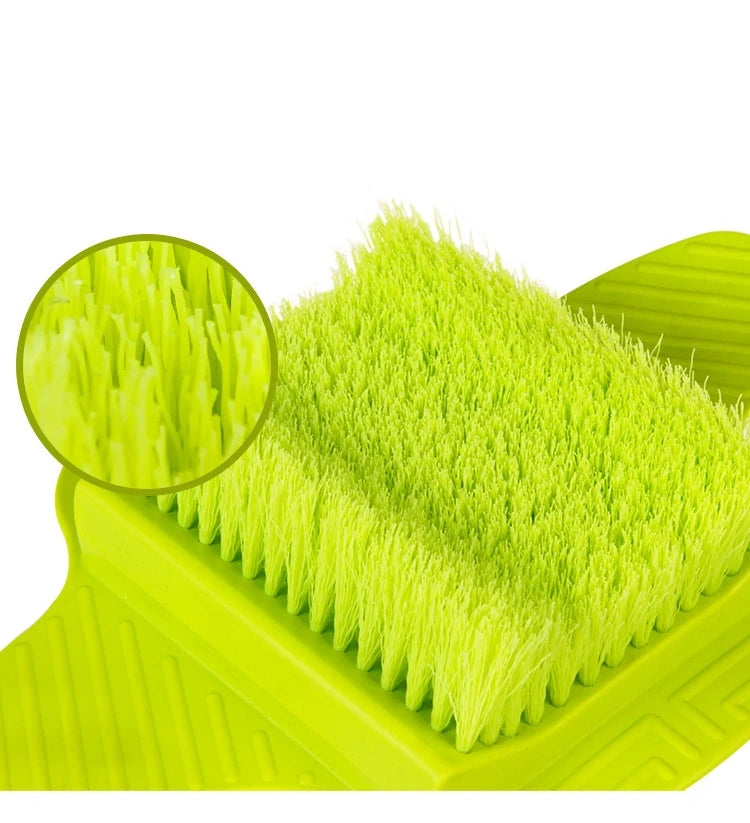 Silikon Fußbürste Massage Slipper – Dusch Fußreiniger mit Bimsstein & Saugnäpfen Kaufschwan®