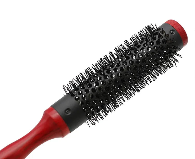 Professionelle Antistatische Rundbürste – Wildschweinborsten Föhn- & Lockenbürste | Styling-Tool für Lockiges Haar & Salon Kaufschwan®