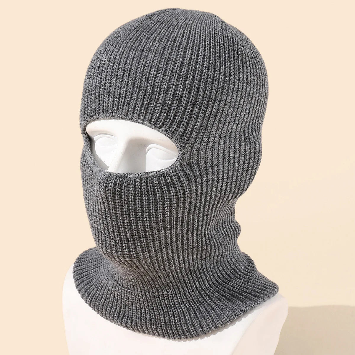 Unisex 1-Loch Skimaske Balaclava – Gestrickte Vollgesichts-Beanie Mütze | Winddichte Wintermütze für Damen & Herren beim Radfahren & Outdoor Kaufschwan®