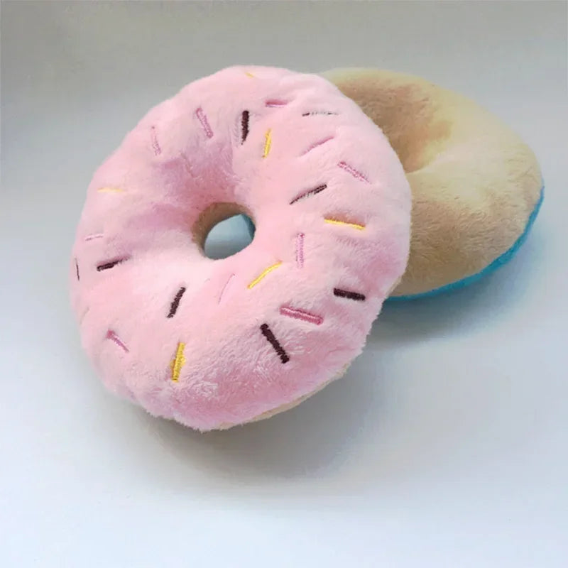 Plüsch Donut Hundespielzeug – Weiches Quietschendes Kauspielzeug für Hunde Kaufschwan®